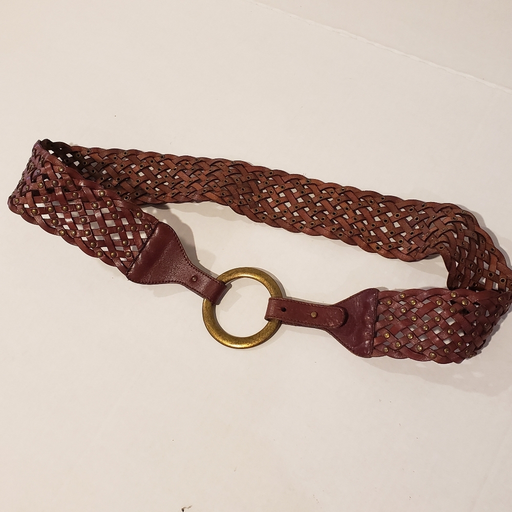 Leather waist belt